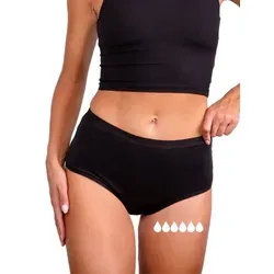 Taynie Comfort Ultra stark Periodenunterwäsche Starke Blutung - Periodenwäsche - Menstruationsunterwäsche - ersetzt 6 Tampons, Periodenslip Tragedauer bis 12 Std., waschbar bis 60°C (36, Schwarz)