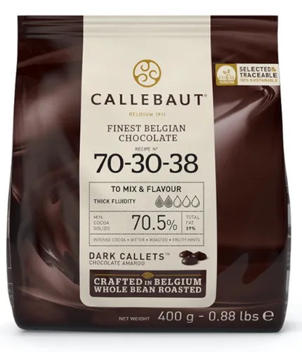  Barry Callebaut 70-30-38 dunkle Schokolade Kuvertüre 400 g 38,50 EUR/kg