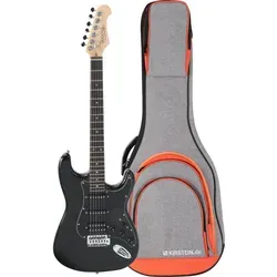 Rocktile Pro ST60-BK E-Gitarre All Black Gigbag Set - E-Gitarre der Rocktile Pro Series mit Mahagoni-Korpus und vielseitigen Tonabnehmern. Perfekt für Musiker, die ein umfassendes Set inklusive Gigbag suchen.