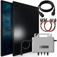 SUNNIVA® Balkonkraftwerk BIFACIAL 1196W - Premium Solaranlage mit 800W Ecoflow Micro Wechselrichter, upgradebar und drosselbar, ideal für nachhaltige Energiegewinnung auf dem Balkon.