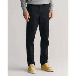 Gant Chinohose SLIM TWILL CHINOS mit gefütterten Seitentaschen schwarz 32