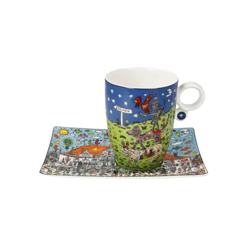 Künstlertasse All Roads Lead to Bremen James Rizzi - Pop Art