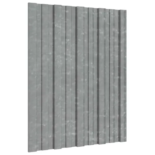 vidaXL Dachpaneel 36 pcs Silber 60 x 45 cm Verzinkter Stahl, Moderne, langlebige Dachlösung aus Stahl für rechteckige Dächer – innovative verzinkte Paneele für DIY-Projekte und gewerbliche Anwendungen