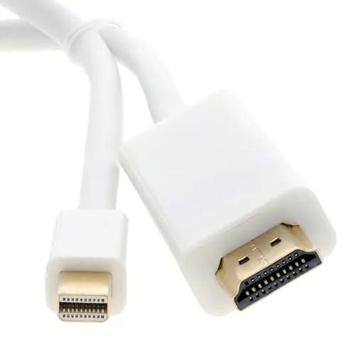 kenable mini DisplayPort/Thunderbolt Zum HDMI Kabel Mac Zum TV Video+Audio 2 m [2 Meter/2m]