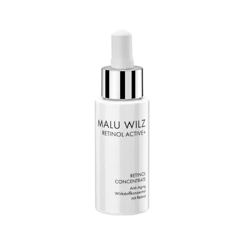 Malu Wilz Retinol Active+ Retinol Concentrate 30 ml - Gesichtskonzentrat mit hochwirksamem Retinol zur Reduzierung von Hautalterungszeichen. Aktiviert die Hautregeneration und verbessert die Struktur für ein ebenmäßiges, strahlendes Hautbild.