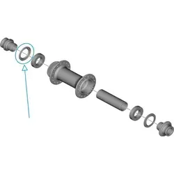 SHIMANO DICHTRING FÜR HOHLACHSE LINKS HB-M988 - Ersatzdichtung für Vorderradn...