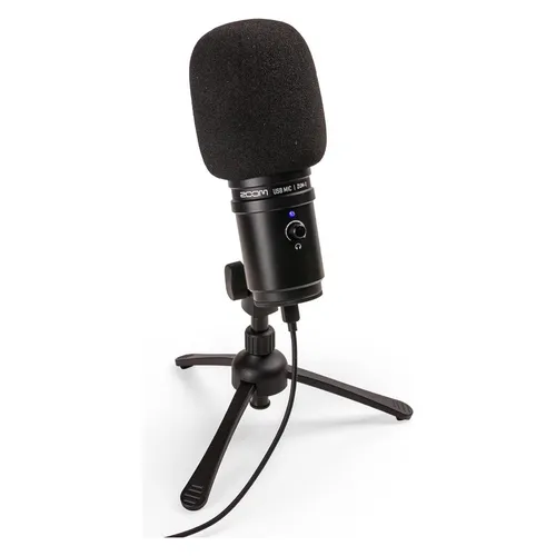 Zoom ZUM-2 USB Mikrofon - Hochwertiges USB-Kondensator Mikrofon mit Supernierencharakteristik, ideal für Broadcast-Qualität und direktes Monitoring – perfekt für Podcaster und Streamer.