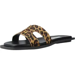 Steve Madden Pantoletten aus Leder mit Leoprint - Stylische Pantoletten aus hochwertigem Veloursleder mit Leoprint, gepolsterte Decksohle für hohen Tragekomfort – das Must-Have für den Sommer!