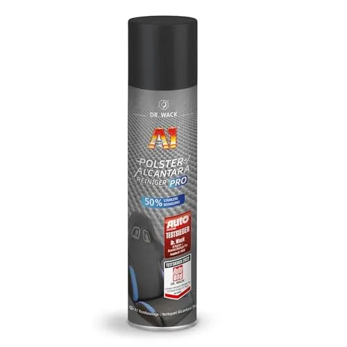DR. WACK A1 Polster- / Alcantara Reiniger Pro 400 ml - Effektiver Polsterreiniger für Autositze, entfernt hartnäckige Flecken und unangenehme Gerüche, ideal für alle Polsterstoffe – Hochwertige Autopflege seit 1975.