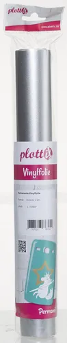 plottiX Vinylfolie permanent 31,50 cm x 1 m silber PL0502029