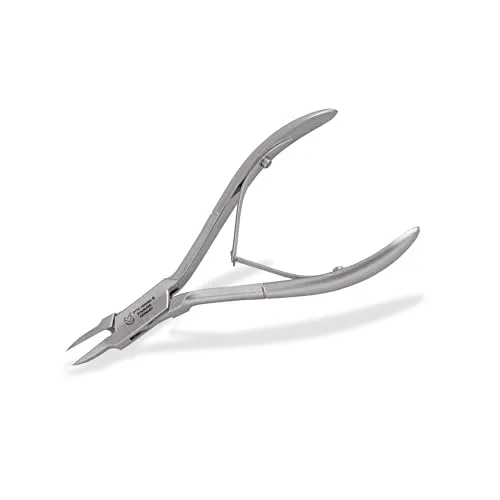Otto Herder Manicure Nagelzange, Eckenzange mit dünnen Schneiden, ca. 13 cm, Klingenlänge ca. 1,5 cm, gegen eingewachsene Zehennägel, aus rostfreiem Stahl