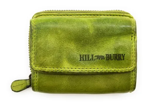 Hill Burry Mini Geldbörse aus echtem Leder mit RFID-Schutz - Stilvolle Mini-Geldbörse aus hochwertigem Waschleder mit RFID-Blockierung für sicheren Karten-Schutz. Ideal für den täglichen Gebrauch.