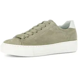 Gabor Plateausneaker, Freizeitschuh, Halbschuh, Schnürschuh, Kontrastbesatz an der Ferse grün 43 EU (9 UK)