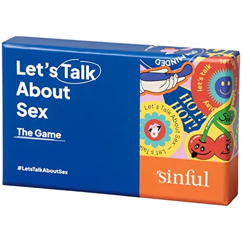 Sinful Let's Talk About Sex - The Game, Das Gesprächsspiel, Erwachsene Erotik Kartenspiel, 52 Gesprächskarten für Erwachsene, Partyspiel, Paarspiel, Paarspaß, Geschenk für Männer und Frauen und Paare,