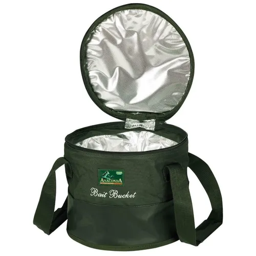 Anaconda Bait Bucket 21x26cm – Thermoisolierter Köderbehälter - Praktischer Köderbehälter für den Transport und die Aufbewahrung von Boilies und Futter. Der thermoisolierte Innenraum hält Köder frisch. Ideal für lange Angeltage. Maße: 21x26cm, aus robustem 600D Polyester.