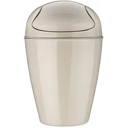 KOZIOL Mülleimer DEL M, 12 Liter, Melaminfrei, Made in Germany - Haushaltszubehör: Umweltfreundlicher Mülleimer aus recyceltem Material mit abnehmbarem Schwingdeckel, ideal für nachhaltige Haushalte.