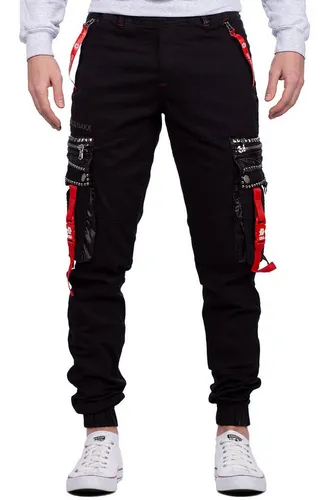 Cipo & Baxx Jogginghose Herren Hose BA-CR132 mit Strasssteinen modernen Design