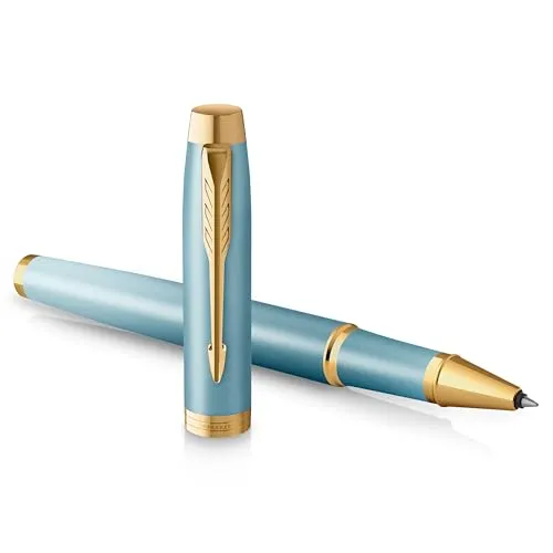 PARKER 2203893 Tintenroller - Schwarz, F, IM Writing Rituals - Kugelschreiber & Füllfederhalter, elegantes Design mit Farbverlauf und goldenen Zierteilen für ein luxuriöses Schreiberlebnis.