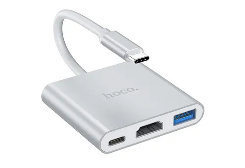 hoco. HB14 Hub Typ C USB 3.0 HDMI HDMI-Adapter USB-C zu HDMI Typ A, USB-A, USB-C, Typ C auf USB A 3.0 HDMI 4K UHD Type C Splitter Adapter Verteiler