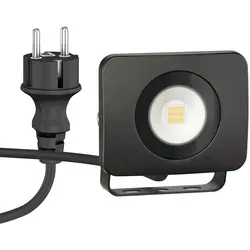 ledscom.de LED Gartenstrahler WEGA 10 W, warmweiß, IP44 - Energieeffizienter LED Gartenstrahler mit 935 lm, ideal für die Außenbeleuchtung. Spritzwassergeschützt (IP44) und sofort einsatzbereit dank Schuko-Stecker. Vielseitig einsetzbar für stimmungsvolle Akzente im Outdoor-Bereich.