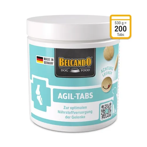 Belcando AGIL-Tabs 530g für Hunde - Ergänzungsfuttermittel für gesunde Gelenke und Bindegewebe. Ohne künstliche Zusätze, ideal für Hunde in den Größen L, M und XL.