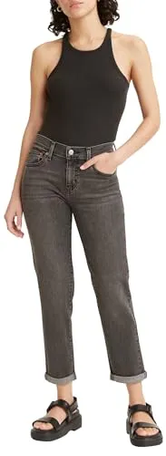 Levi's Damen Mid Rise Boyfriend Jeans, Night is Young, 31W / 27L - Jeans mit Mid Rise Boyfriend Fit, bietet spürbare Dehnbarkeit und Formstabilität für optimalen Komfort, ideal für eine lässige, körpernahe Passform.