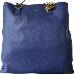 Liu Jo Handtasche Damen Leder Blau mit Magnetverschluss - Hochwertige Handtasche aus Leder in Blau, ausgestattet mit praktischem Magnetverschluss und stilvollem Herzschloss – ideal für modebewusste Damen.