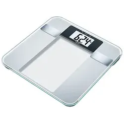 beurer Personenwaage BG 13 - Silber, max. 150 kg Tragkraft, Sicherheitsglas und digitales Display für einfache Gewichtskontrolle