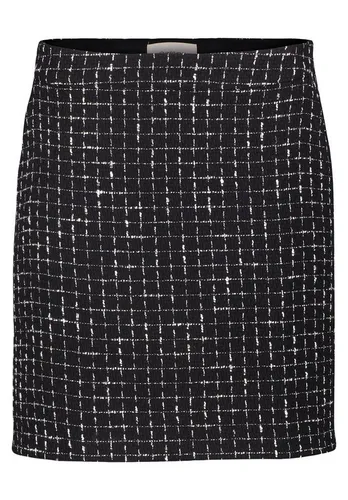 Cartoon Damen Rock 9302/7014, Schwarz/Weiß, Größe 40 - Damenrock aus hochwertigem Material, figurbetont für eine attraktive Silhouette, mit praktischem Reißverschluss und klassischem Karomuster – ideal für einen femininen Look.