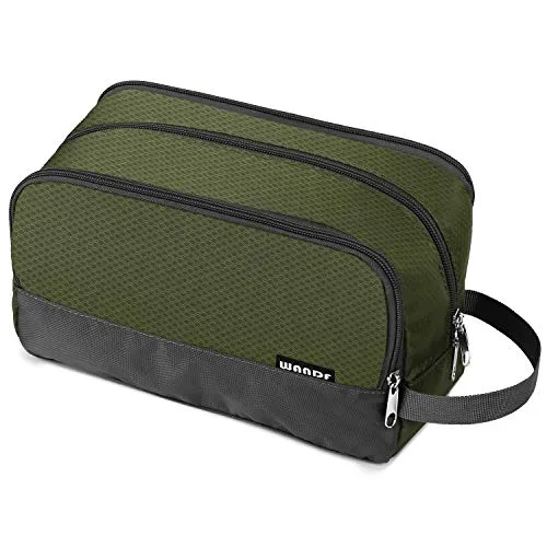 WANDF Kulturbeutel Herren Rucksack Damen Kosmetiktasche Waschtasche für Männer & Frauen in Premium Qualität (A - Armee - Grün)