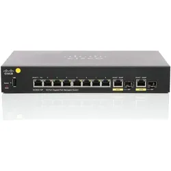 Cisco SG350-10P 10-Port Gigabit POE Switch - Zuverlässiger 10-Port Gigabit Switch mit POE-Funktionalität, ideal für professionelle Netzwerkinstallationen und energieeffizienten Betrieb.
