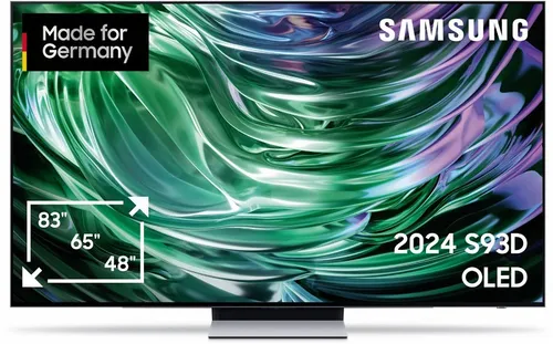 Samsung GQ65S93DAT OLED-TV 65" (grafit) - Fernseher mit 4K AI Upscaling und Neural Quantum 4K AI Gen2 Prozessor für atemberaubende Bildqualität. Erlebe tiefes Schwarz und lebendige Farben mit OLED HDR+ und genieße 6 Monate kostenfreien Streaming-Content.