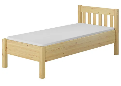 ERST-HOLZ Hohes Massivholzbett Kiefer 100x200 cm - Seniorenbett aus massivem Kiefernholz mit verstellbarer Einlegetiefe für leichten Ein- und Ausstieg. Ideal für Komfort und Sicherheit.