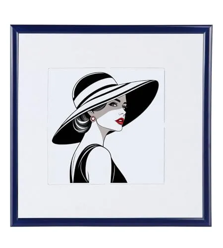 IDEAL TREND New Lifestyle Kunststoff Bilderrahmen quadratisch Foto Rahmen Picture Frame Collage: Farbe: Blau | Format: 40x40