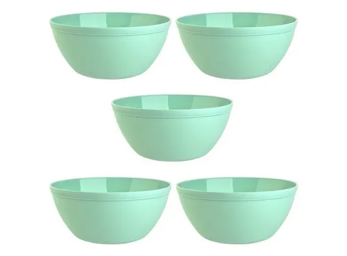 Engelland Müslischüssel Plastikschale, 900 ml, PP-Kunststoff (BPA-frei), (Vorteils-Set, 5-tlg), spülmaschinengeeignet, mikrowellengeeignet, Ø 16 cm, BPA-frei