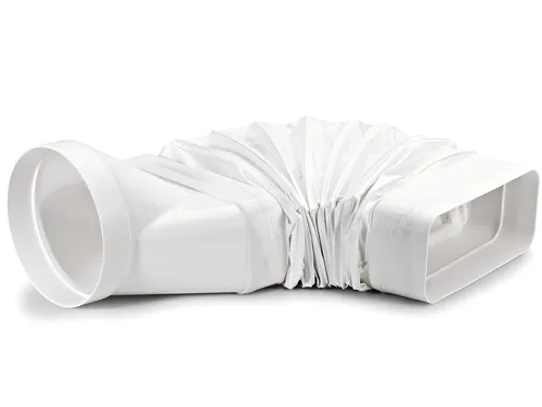 Naber COMPAIR flow 150 F-RBFLEX 2 4043043 - Dunstabzugshauben-Zubehör, flexibles Rund-auf-eckig-Adapterstück für optimale Luftführung mit einer Länge von 160-550mm.
