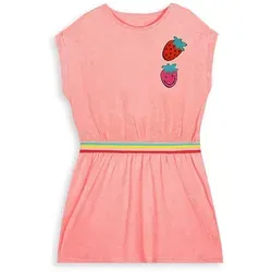 Denokids Midikleid Terry Cloth Pink Strawberries Mädchen (1-tlg) Bekleidung, Outfit, Dress, Robe, Midikleid 122 (7Y)
