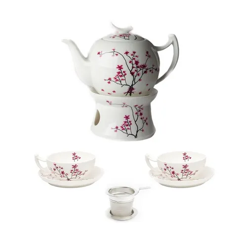 Dekomiro Teeservice (5-tlg), Bone China Porzellan