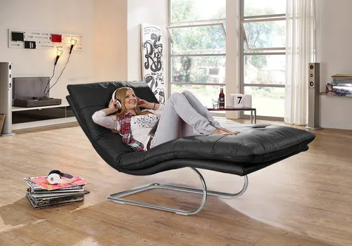 W.SCHILLIG Relaxliege daily dreams, in Waffelkissen-Optik, wahlweise mit Motor, Freischwingergestell