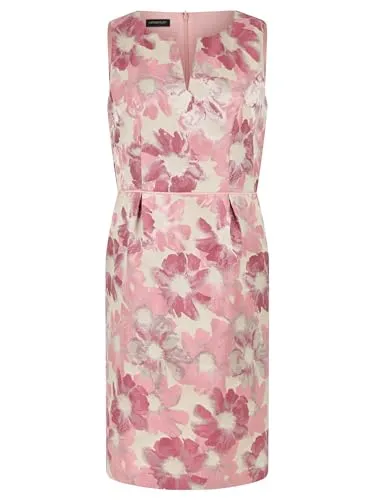 APART Ärmelloses Etuikleid mit floralem Jacquard - Elegantes Etuikleid mit floralem Jacquard und modernem V-Ausschnitt. Figurnaher Schnitt mit Taillennaht für eine perfekte Passform. Ideal für besondere Anlässe und zeitlos schön.