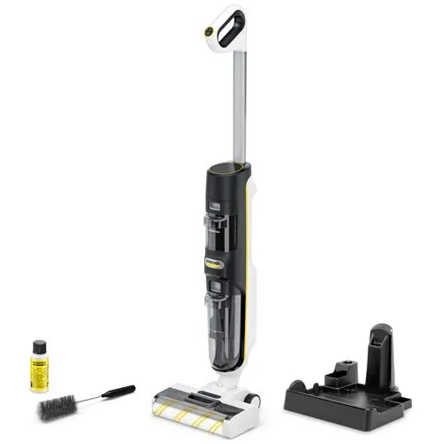 Kärcher Saugwischer FCV 4 - Kabelloser Saugwischer mit 4 Reinigungsmodi - Nass- & Trockensauger mit Dynamic!Control Schmutzsensor, der automatisch die Reinigungsleistung anpasst. Ideal für Hartböden und Teppiche, mit bis zu 200 m² Flächenleistung pro Akkuladung.