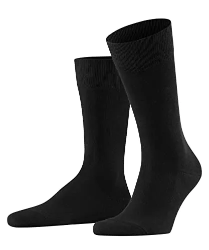 FALKE Herren Socken Family M So nachhaltige Baumwolle einfarbig 1 Paar, Schwarz Black 3000, 47-50