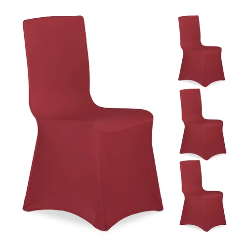 Stuhlhussen Stuhlüberzüge Stuhlbezüge Stretch-Stuhlcover elastisch 4 Stück