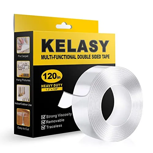 Doppelseitiges Klebeband Extra Stark - 3 Meter Montageband für vielseitige Anwendungen - Hochwertiges doppelseitiges Klebeband für eine starke Haftung auf glatten Oberflächen. Ideal für Dekoration und Befestigungen. Abnehmbar und wiederverwendbar – hinterlässt keine Rückstände.