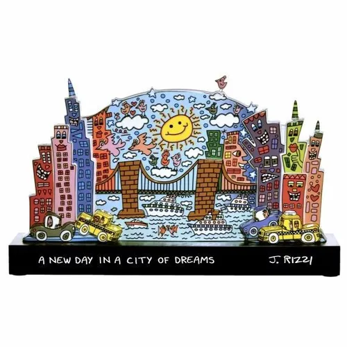 Goebel - Skulptur Stadt De Dreams James Rizzi - Pop Artikel Ausgabe Limited