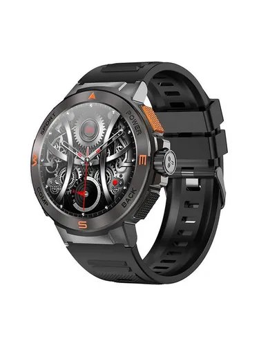 Blitzwolf BW-AT5 Smartwatch (Schwarz) - Smartwatch mit 1,43'' AMOLED-Bildschirm, über 100 Sportmodi und Gesundheitsüberwachung. Ideal für aktive Nutzer, wasserdicht nach IP67 und bis zu 30 Tage Akkulaufzeit im Standby.