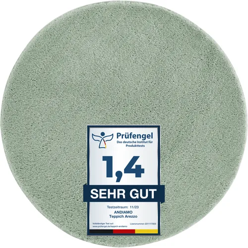 Andiamo Badematte "Arezzo", grün (salbeigrün), rund ( Ø 67cm), 1 Stk.