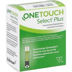 OneTouch Select® Plus Blutzuckerteststreifen - 50 Stück - Zuverlässige Blutzuckermessung für Diabetes-Management. Hohe Genauigkeit und einfache Anwendung mit dem OneTouch Select Plus Flex Messgerät. Effiziente Kontrolle für jeden Tag.
