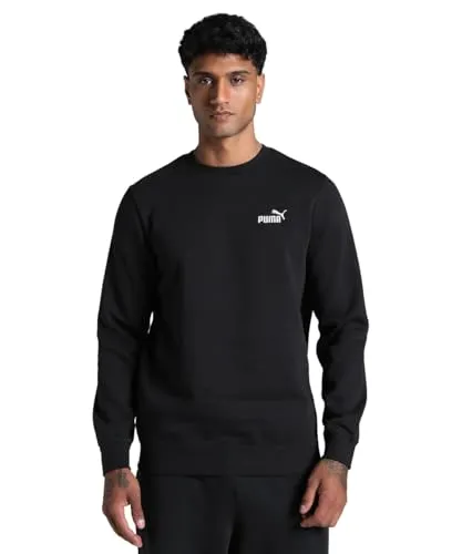 PUMA Herren ESS Small No. 1 Logo Crew FL Sweatshirt, PUMA Black - Herren-Sweatshirts aus weichem Stoff für optimalen Komfort in der Freizeit.
