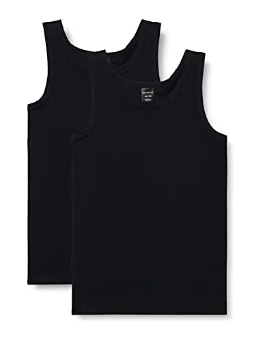 Schiesser Jungen 2 Pack Unterwäsche Unterhemd – 95/5 Organic Bio Baumwolle - Unterhemden für Jungen, aus hochwertiger Organic Cotton in elastischer Single-Jersey-Qualität, ideal für Komfort und Nachhaltigkeit im Alltag.